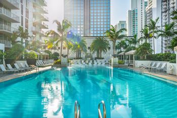 Heated saltwater swimming pool